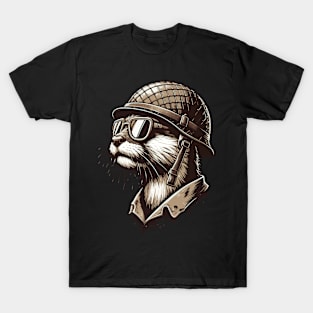 Cool Otter Soldier Vintage T-Shirt